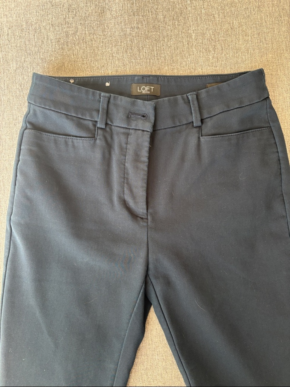 LOFT Petites Dark Navy Skinny-Leg Work Pants - Picture 4 of 4